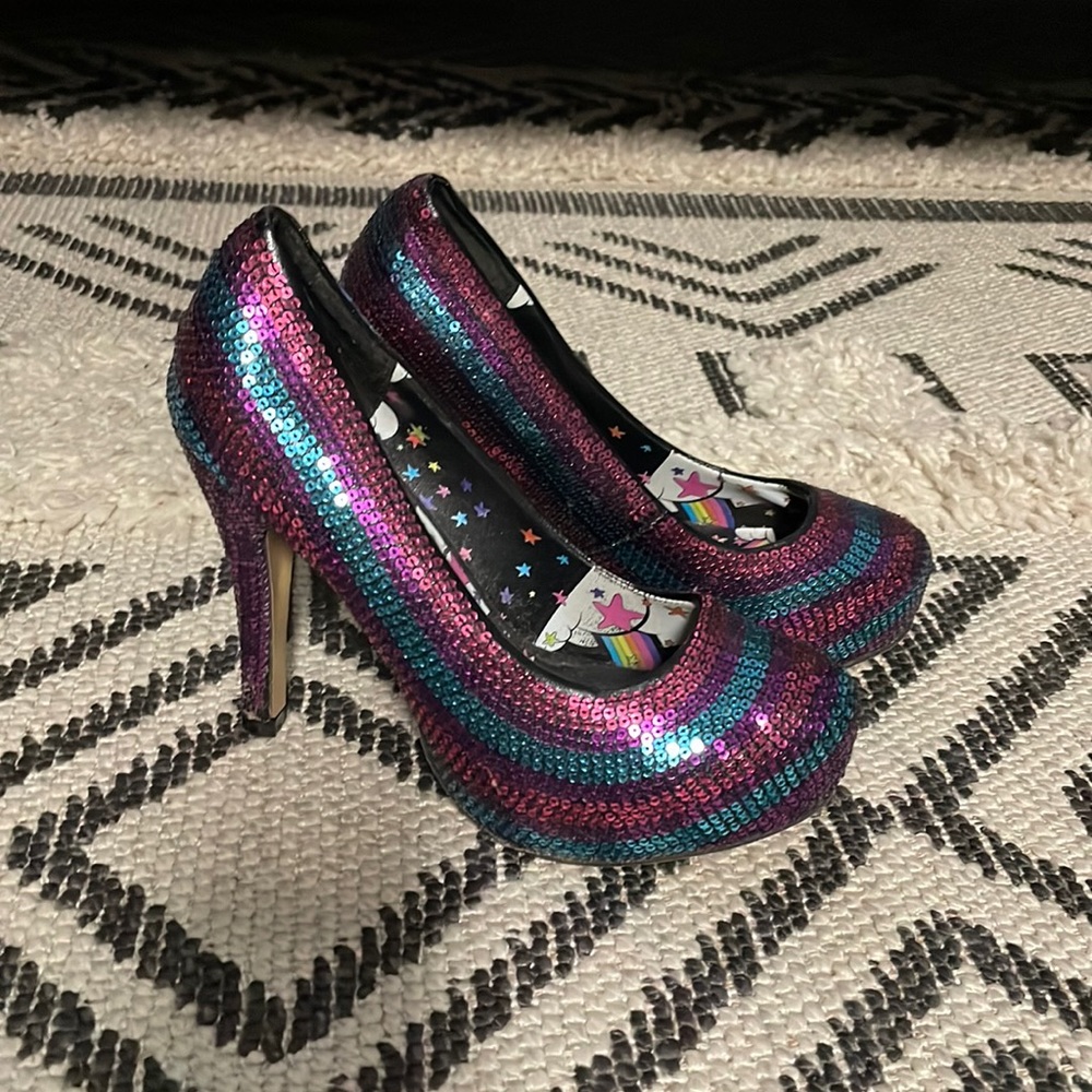 Iron Fist sequin heels